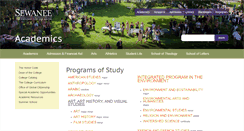 Desktop Screenshot of academics.sewanee.edu