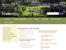 Tablet Screenshot of academics.sewanee.edu