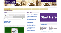Desktop Screenshot of library.sewanee.edu