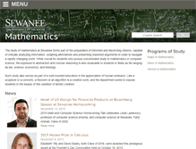Tablet Screenshot of math.sewanee.edu