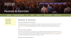 Desktop Screenshot of parents.sewanee.edu