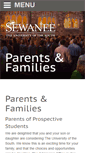 Mobile Screenshot of parents.sewanee.edu