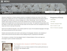 Tablet Screenshot of classics.sewanee.edu